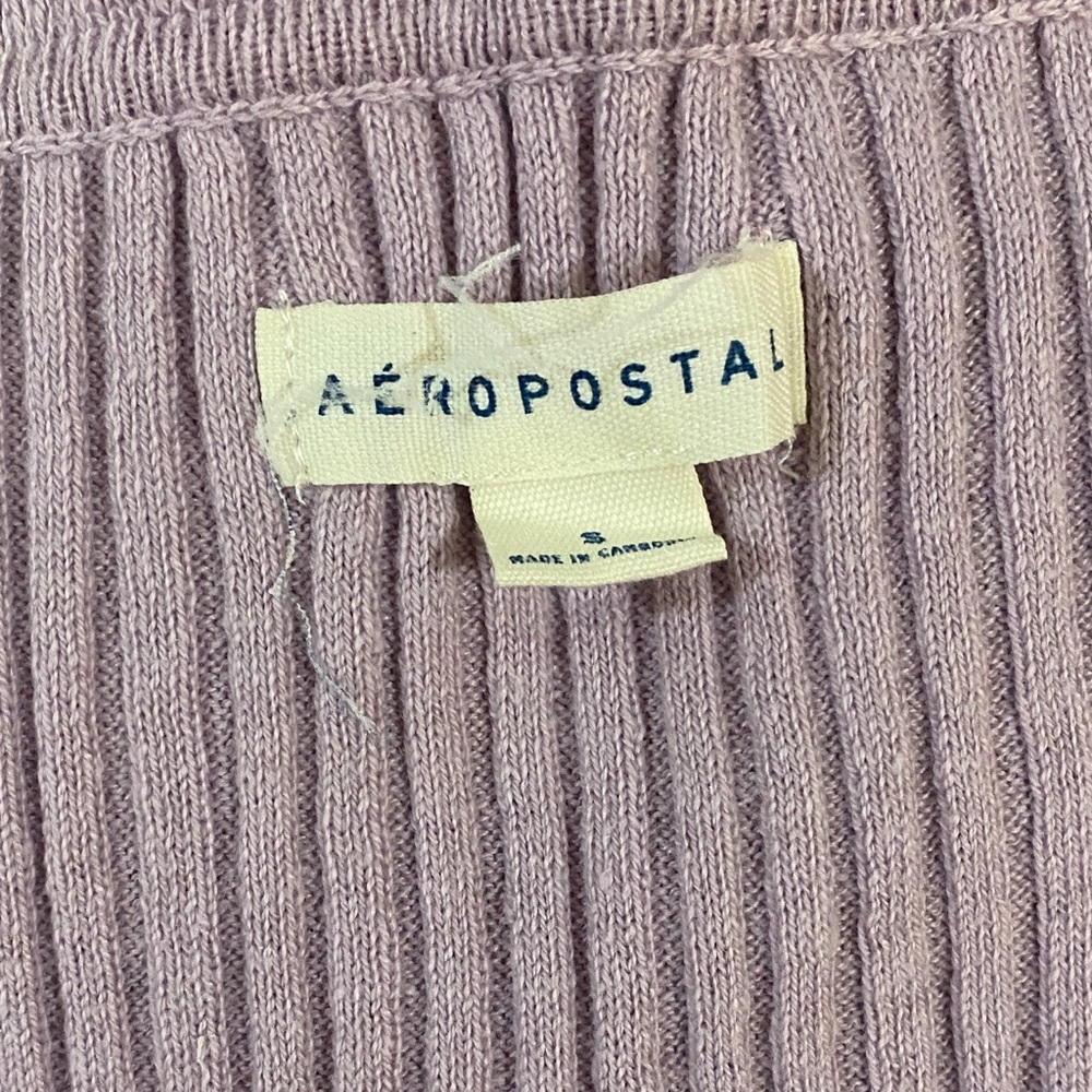 Aeropostale Lavender Ribbed Crop Top - Picture 2 of 2